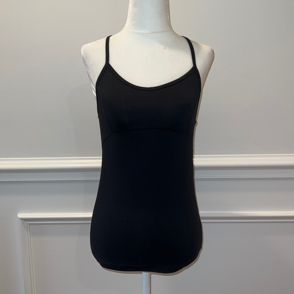 Champion Black Stretch Workout Too Racerback Built In Bra Size Small